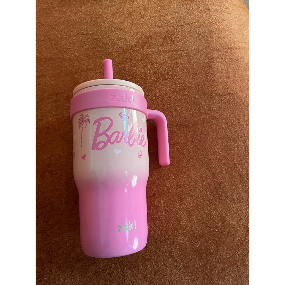 Zak Barbie 18oz Pink Ombre Stainless Steel Insulated Tumbler Handle BBLM-X591